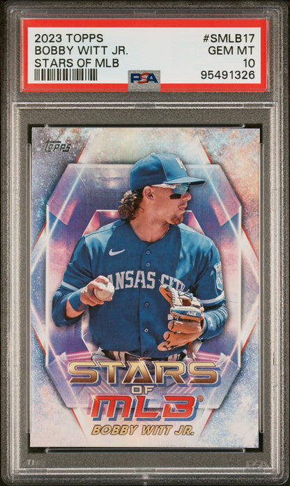 Graded 2023 Topps Bobby Witt Jr. #SMLB17 Stars of MLB Baseball Card PSA 10 Gem Mint