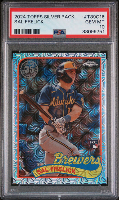 Graded 2024 Topps Silver Pack Sal Frelick #T89C16 Rookie RC Baseball Card PSA 10 Gem Mint