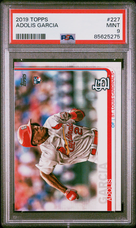 Graded 2019 Topps Adolis Garcia #227 Rookie RC Baseball Card PSA 9 Mint