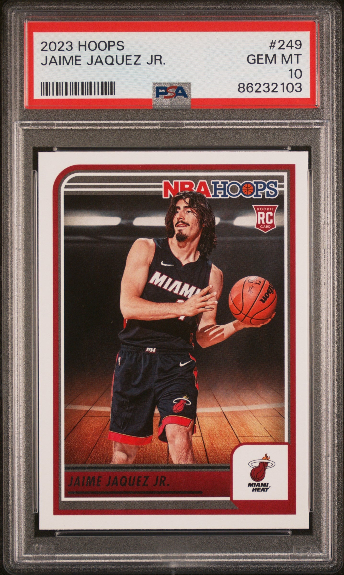 Graded 2023 Panini Hoops Jaime Jaquez Jr #249 Rookie RC Basketball Card PSA 10 Gem Mint