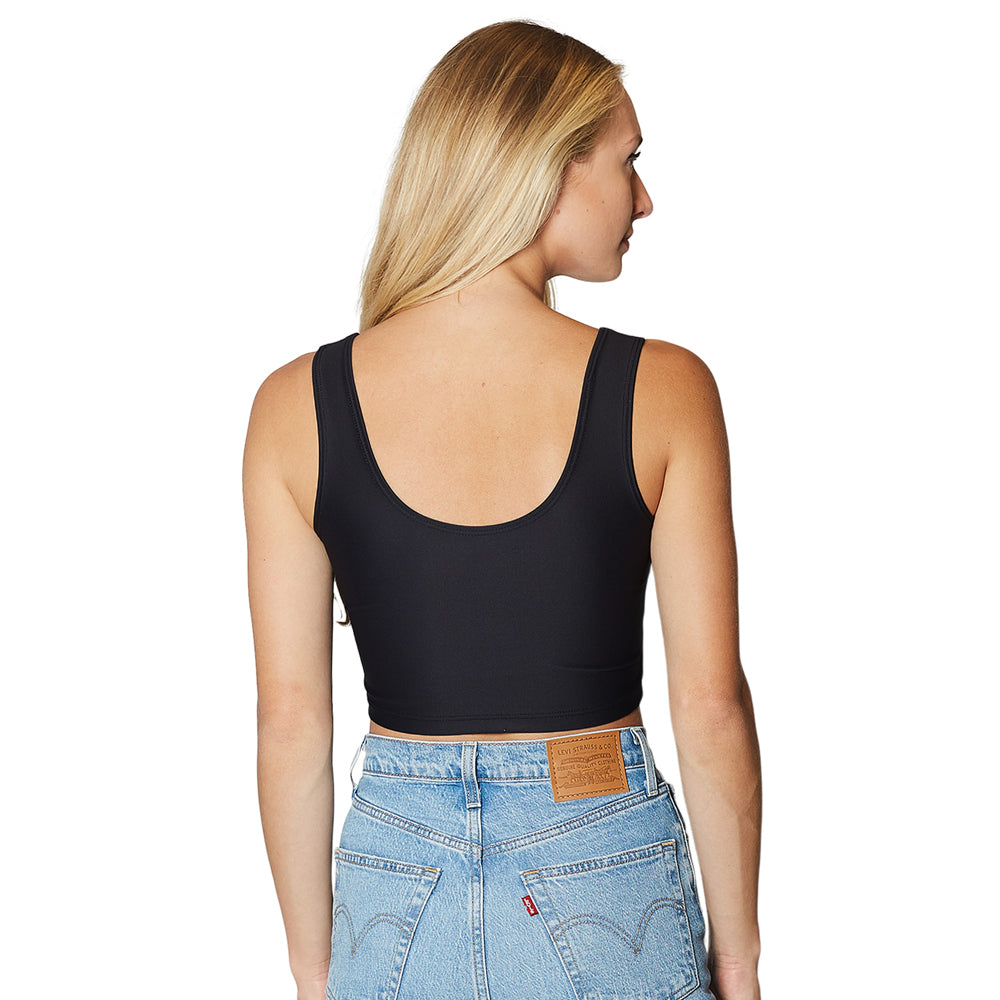 Utah Black Crop Tank Top