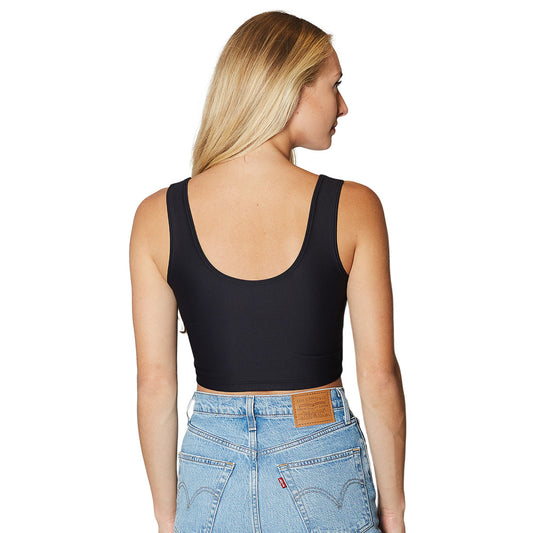 Ohio State OSU Buckeyes Black Crop Tank Top