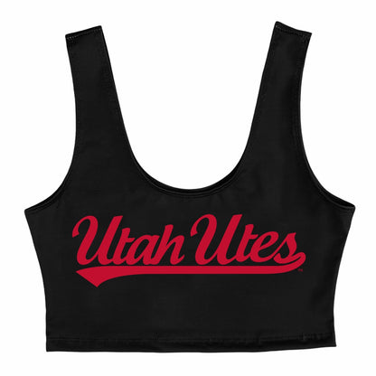 Utah Black Crop Tank Top