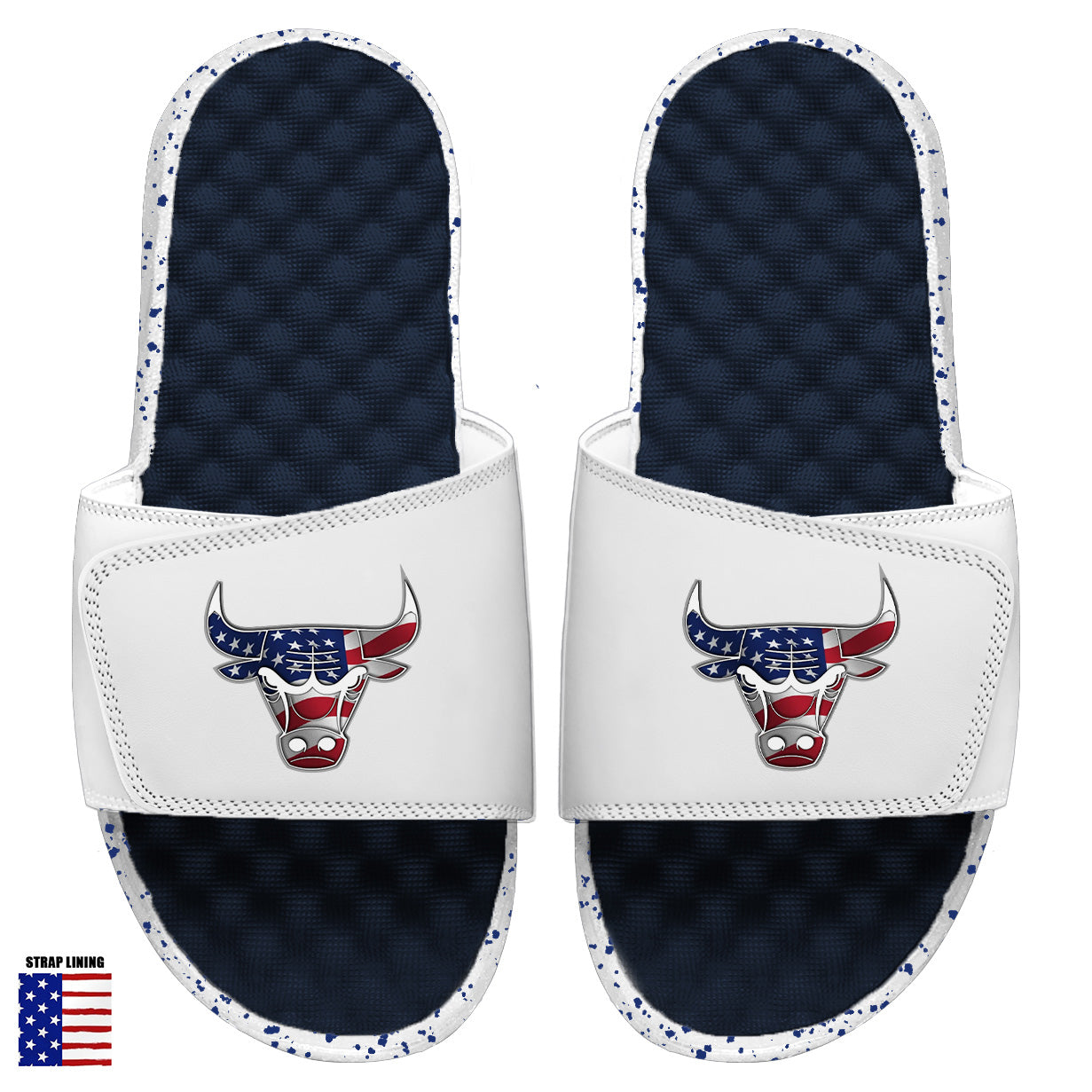 Chicago Bulls Navy Americana Slides
