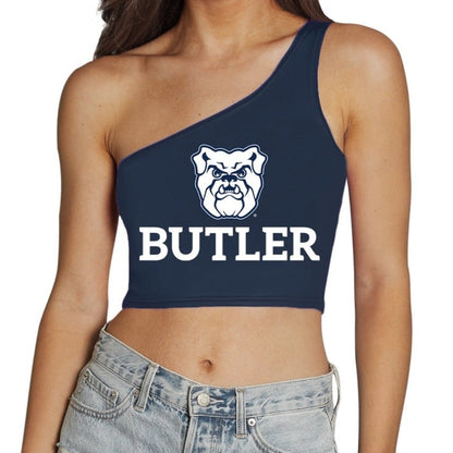Butler Navy One Shoulder Top