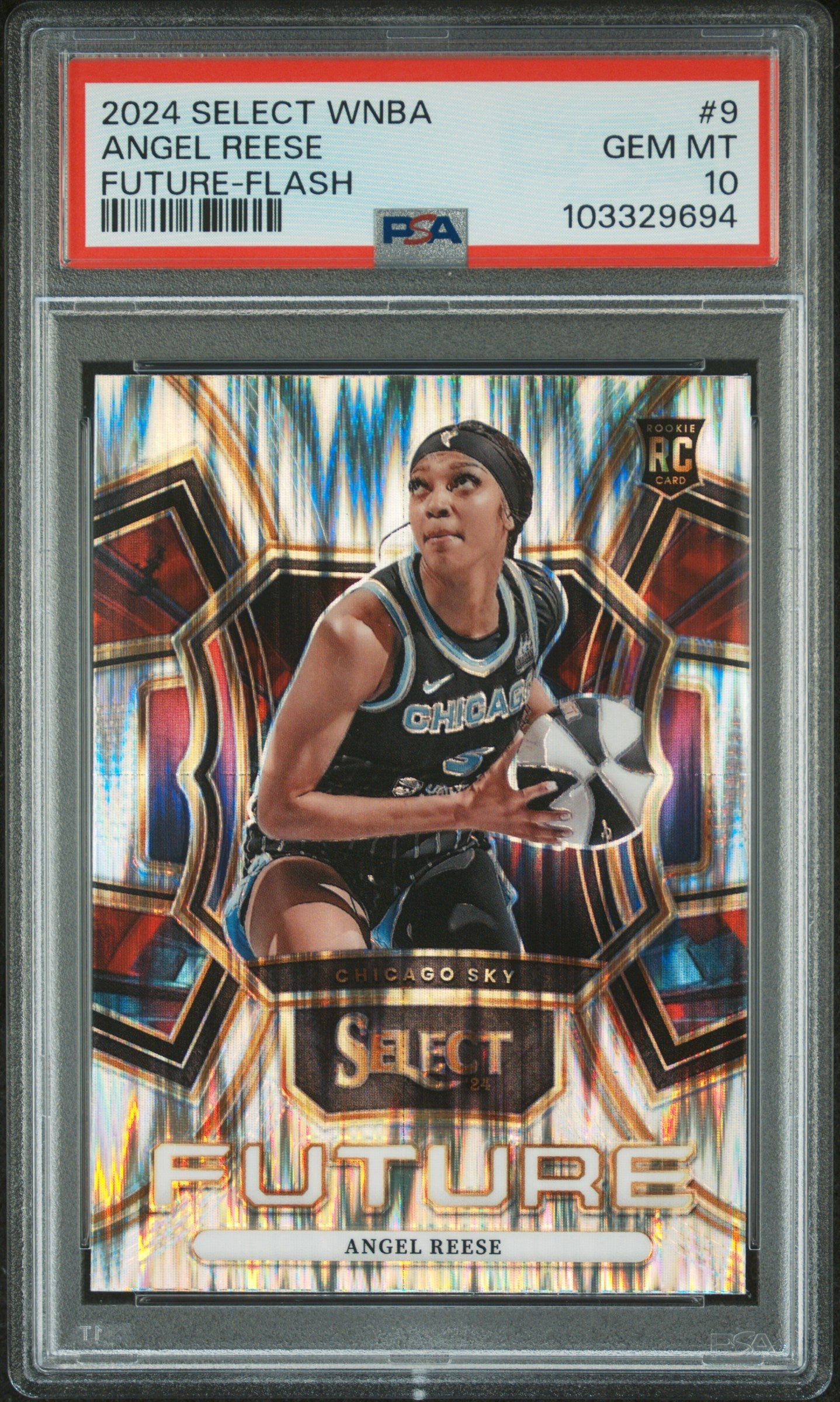 Graded 2024 Panini Select WNBA Angel Reese #9 Future Flash Rookie RC Basketball Card PSA 10 Gem Mint