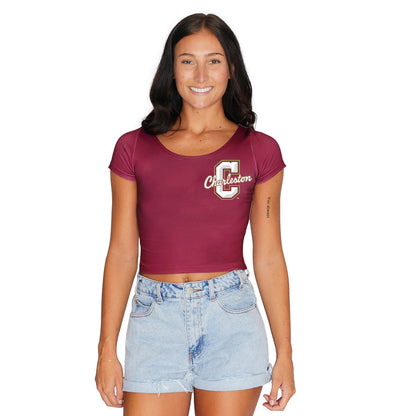 College of Charleston Maroon Babydoll Tee