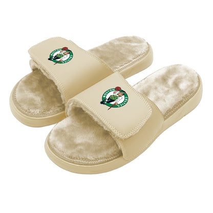 Boston Celtics Primary Fur Slides