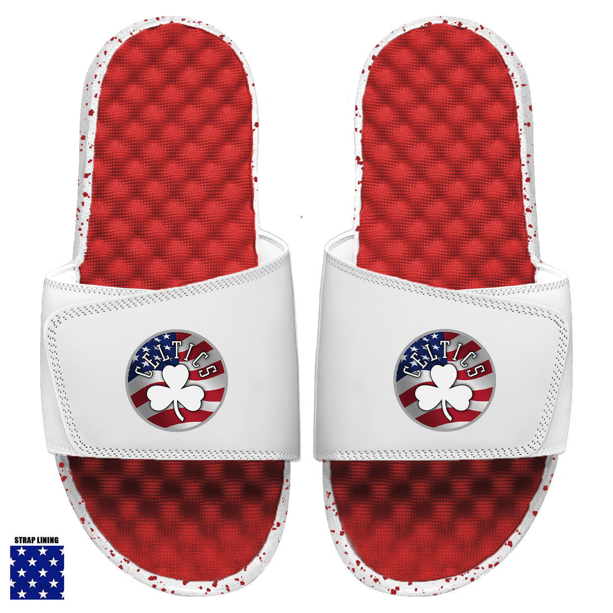 Boston Celtics Red Americana Slides