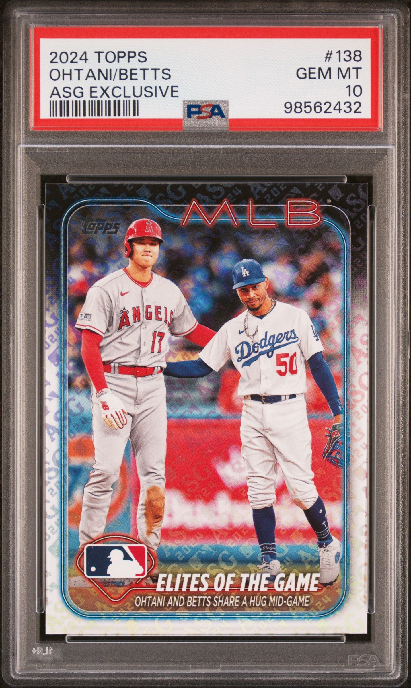Graded 2024 Topps Monty Shohei Ohtani/Mookie Betts #138 All Star Game Exclusive Baseball Card PSA 10 Gem Mint