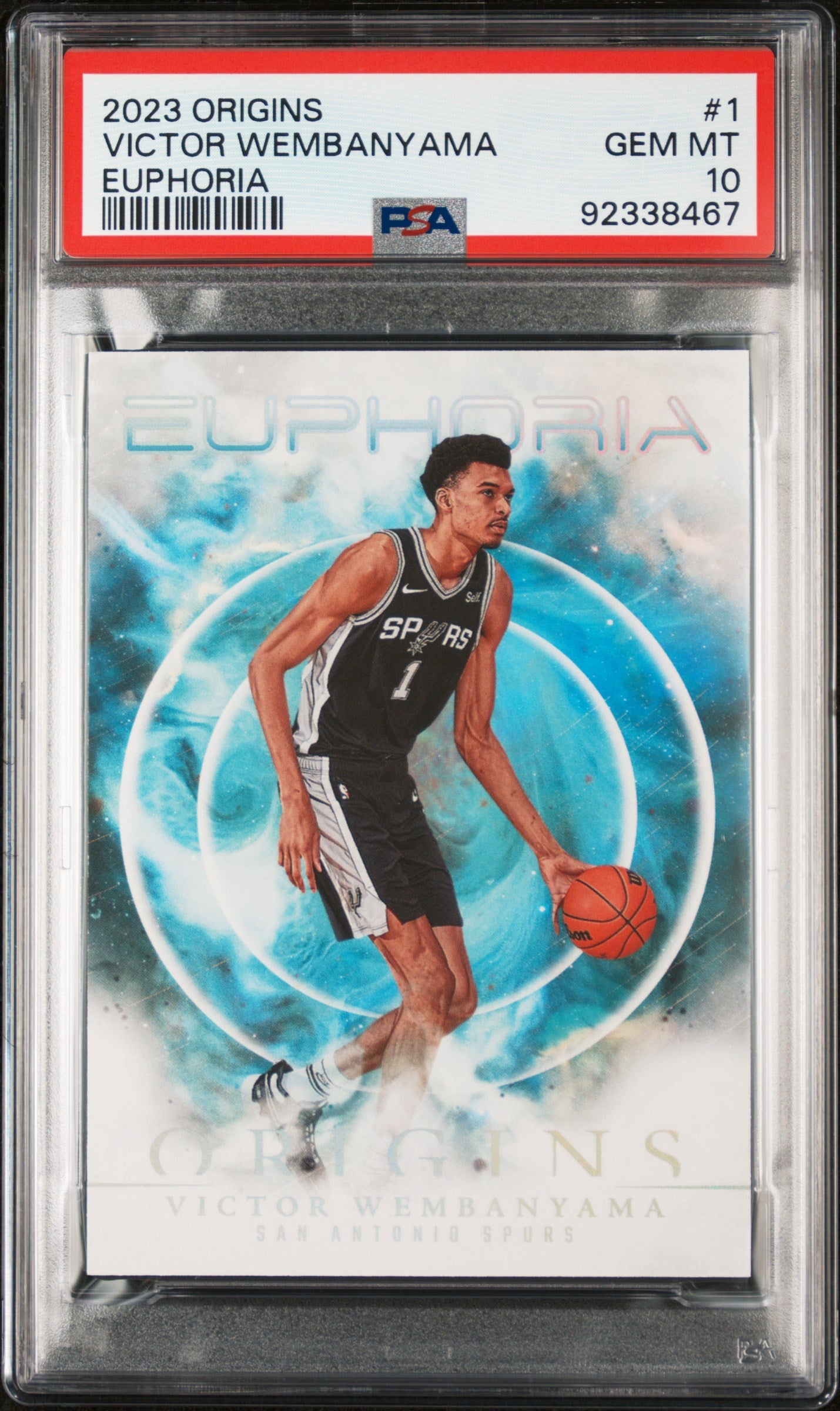 Graded 2023 Panini Origins Victor Wembanyama #1 Euphoria Rookie RC Basketball Card PSA 10 Gem Mint
