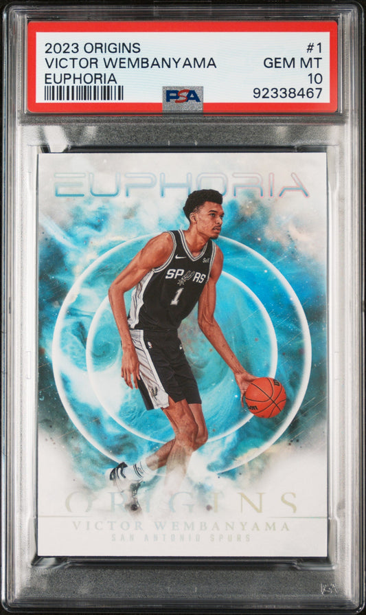 Graded 2023 Panini Origins Victor Wembanyama #1 Euphoria Rookie RC Basketball Card PSA 10 Gem Mint