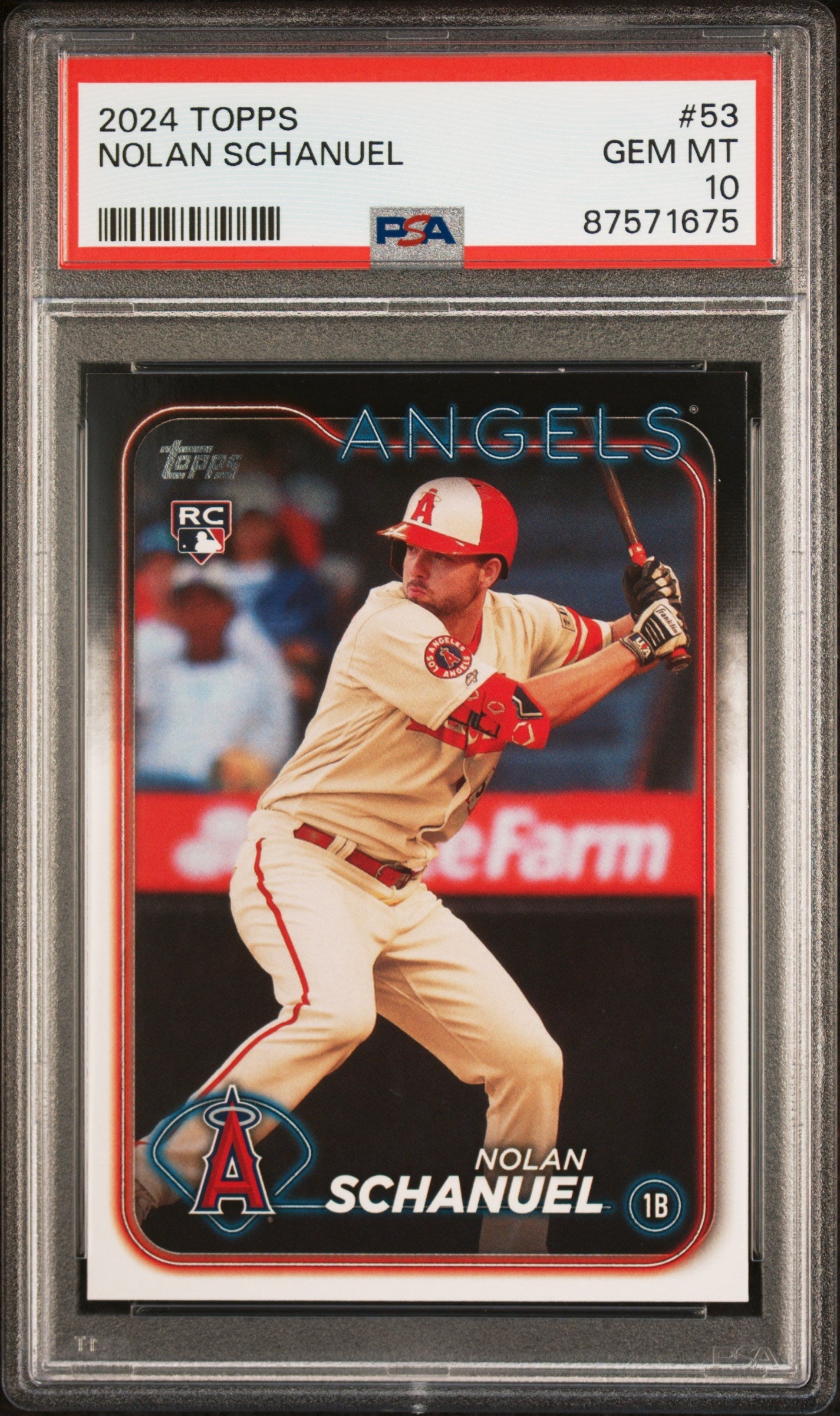 Graded 2024 Topps Nolan Schanuel #53 Rookie RC Baseball Card PSA 10 Gem Mint