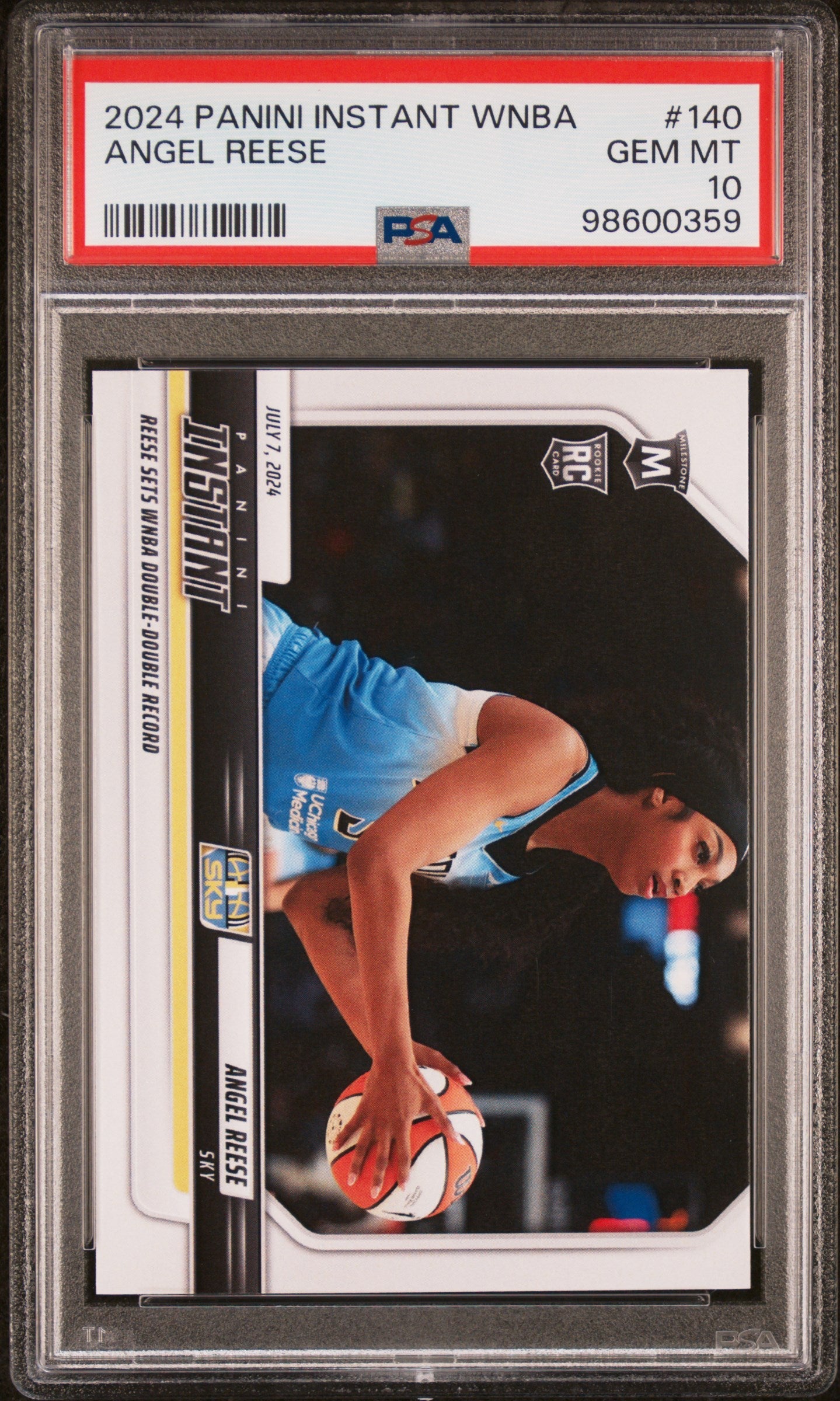 Graded 2024 Panini Instant WNBA Angel Reese #140 Rookie RC Basketball Card PSA 10 Gem Mint