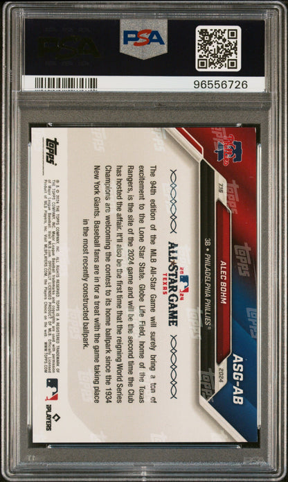Graded 2024 Topps Now Alec Bohm #ASGAB MLB All Star Game Baseball Card PSA 10 Gem Mint