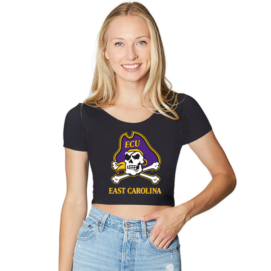 ECU Pirates Black Babydoll Tee