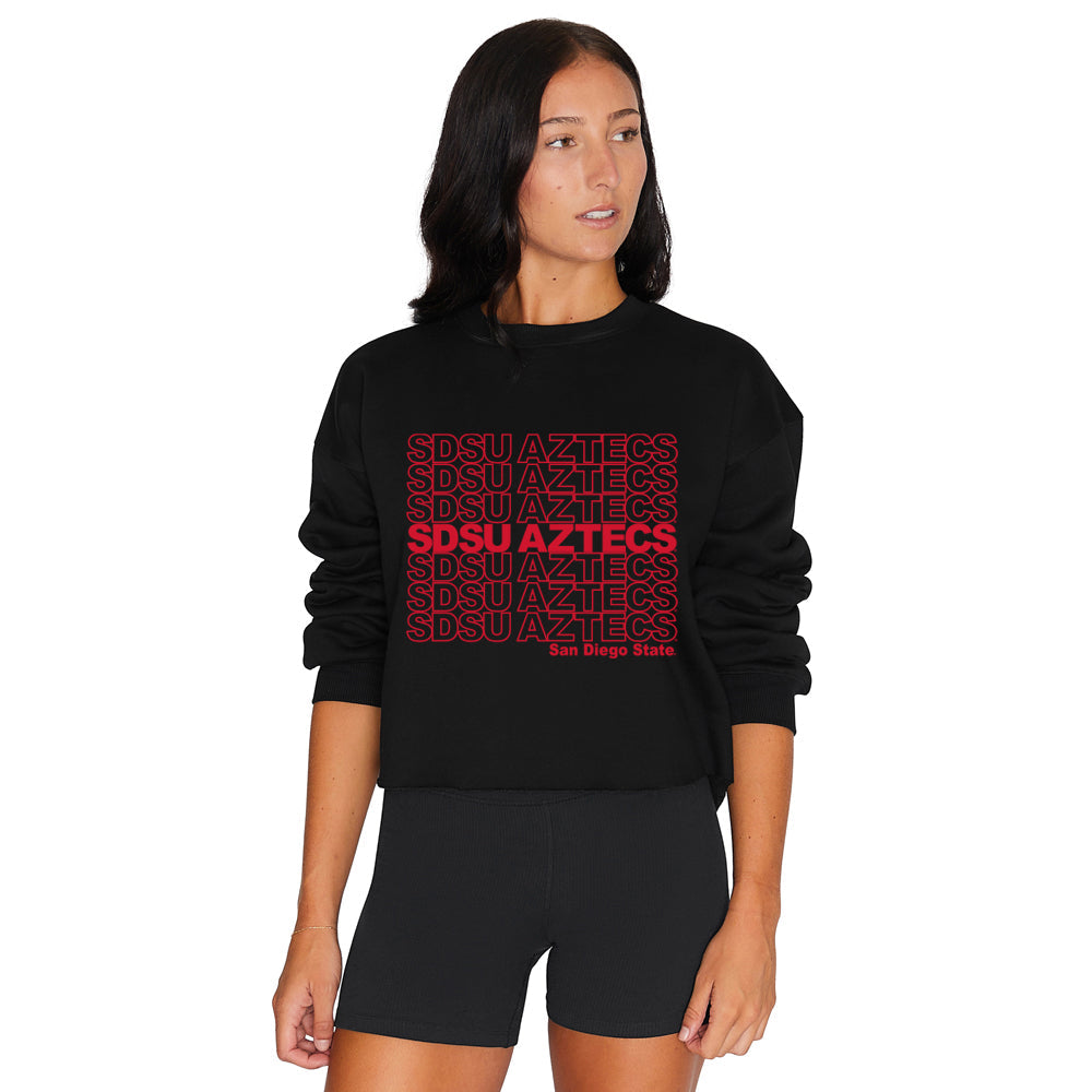 San Diego State Aztecs Repeat Black Crewneck
