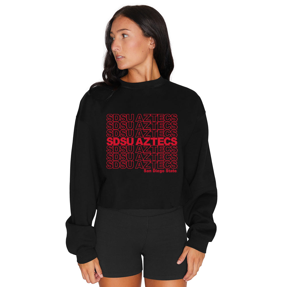 San Diego State Aztecs Repeat Black Crewneck