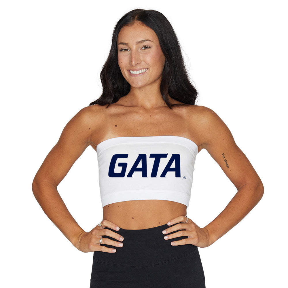 Georgia Southern White Bandeau Top