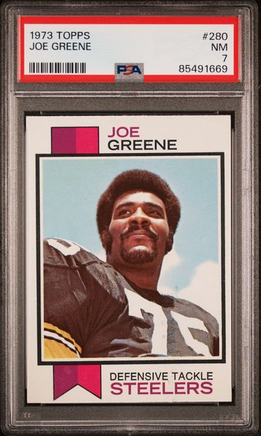 Graded 1973 Topps Joe Greene #280 Football Card PSA 7 Near Mint