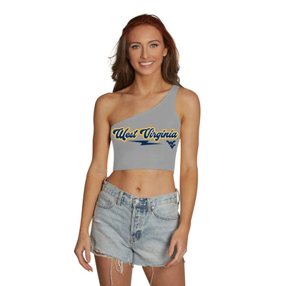 West Virginia Mountaineers Lightning One Shoulder Top