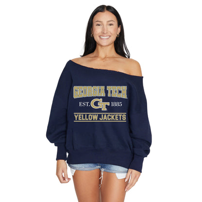 Georgia Tech Off the Shoulder Sweatshirt