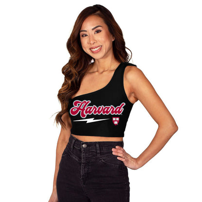 Harvard University Lightning One Shoulder Top
