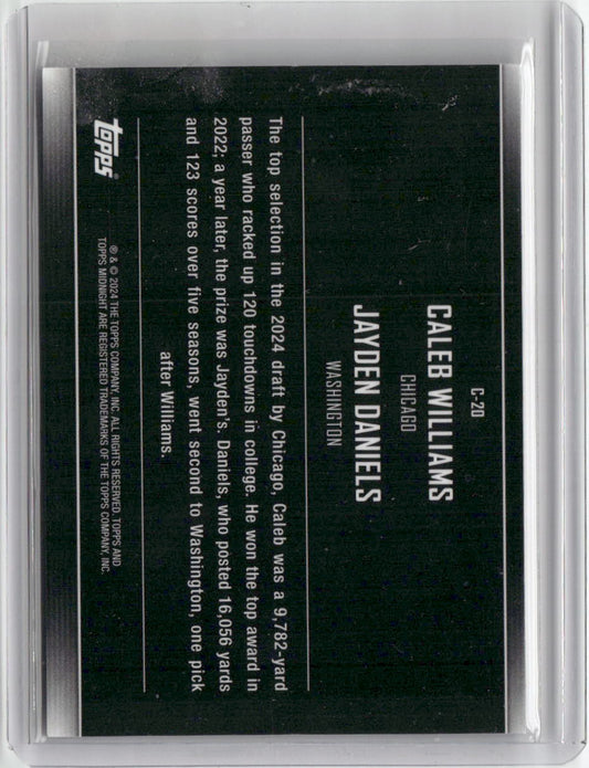 2024 Topps Midnight Constellations SP Jayden Daniels/Caleb Williams #C-20 /25 Rookie RC Football Card