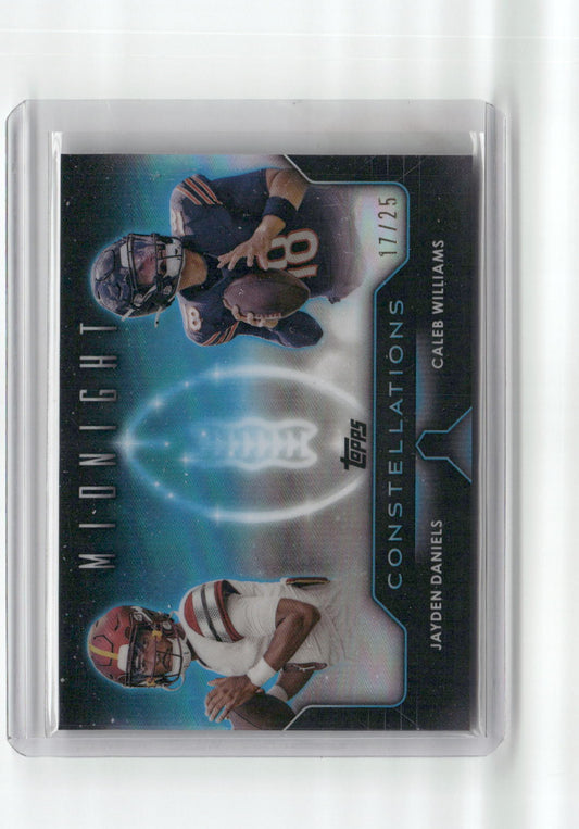 2024 Topps Midnight Constellations SP Jayden Daniels/Caleb Williams #C-20 /25 Rookie RC Football Card