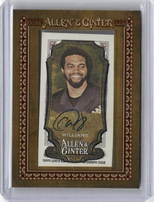 2024 Topps Allen & Ginter Mini Caleb Williams #MACWI Autographed Rookie RC Football Card