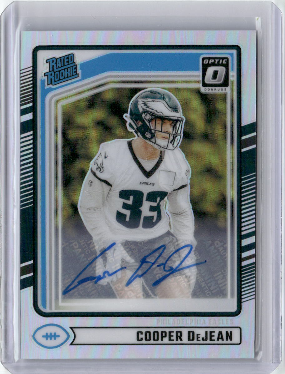 2024 Panini Donruss Optic Prizm Cooper DeJean #305 Auto Rookie RC Football Card