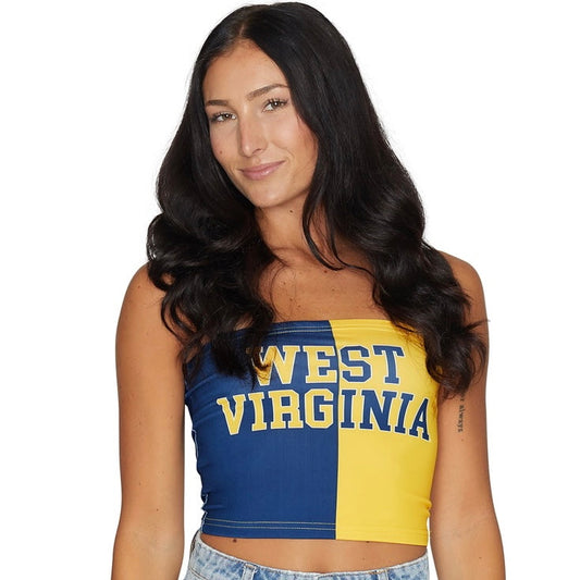 West Virginia Mountaineers Two Tone Tube Top