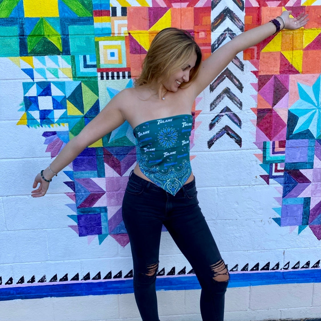 Tulane Bandana Top