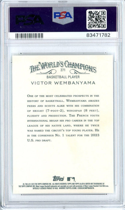 Graded 2023 Topps Allen & Ginter Victor Wembanyama #271 Rookie RC Basketball Card PSA 10 Gem Mint