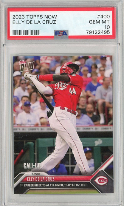 Graded 2023 Topps Now Elly De La Cruz #400 Rookie RC Baseball Card PSA 10 Gem Mint