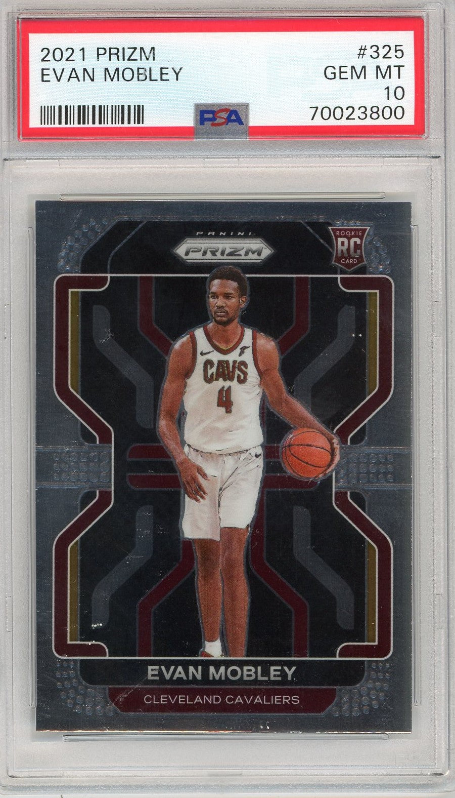 Graded 2021 Panini Prizm Evan Mobley #325 Rookie RC Basketball Card PSA 10 Gem Mint