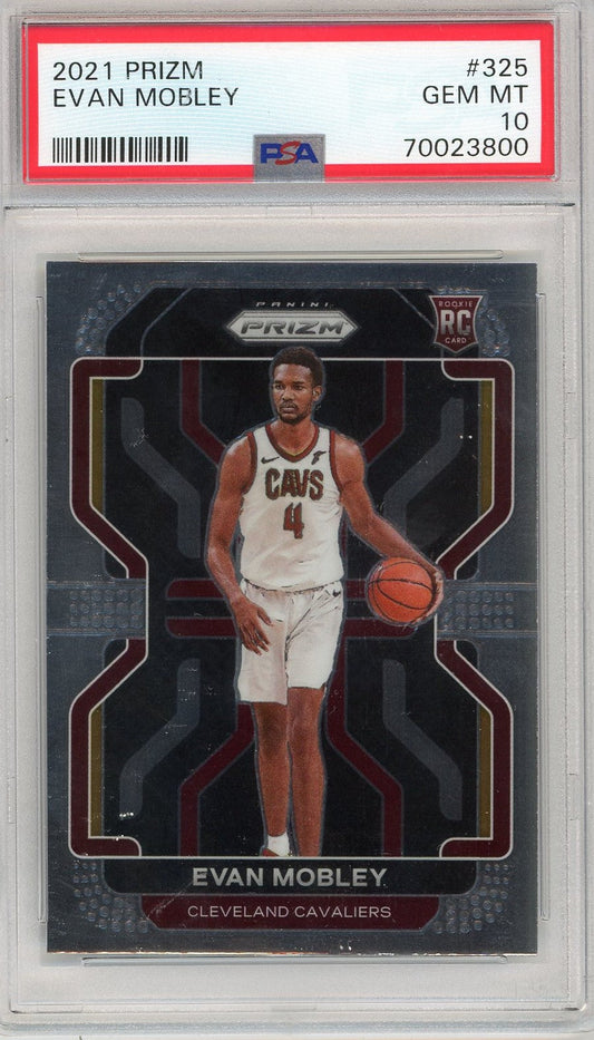 Graded 2021 Panini Prizm Evan Mobley #325 Rookie RC Basketball Card PSA 10 Gem Mint
