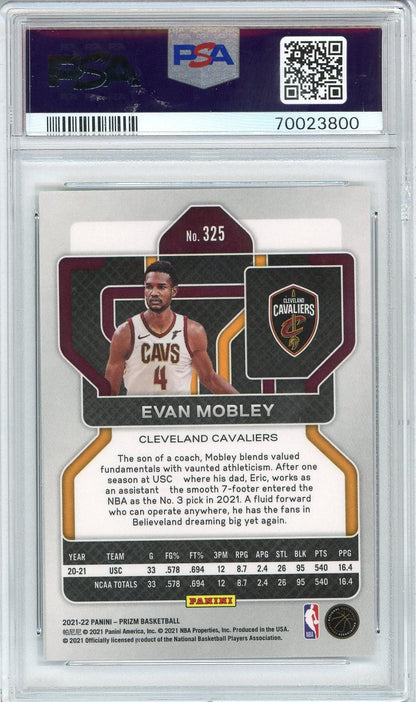 Graded 2021 Panini Prizm Evan Mobley #325 Rookie RC Basketball Card PSA 10 Gem Mint