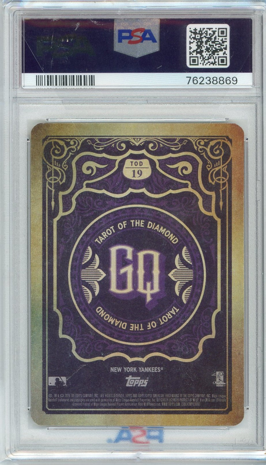 Graded 2020 Topps Gypsy Queen Aaron Judge #19 Tarot Of The Diamond Baseball Card PSA 10 Gem Mint