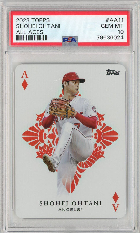 Graded 2023 Topps Shohei Ohtani #AA11 All Aces Baseball Card PSA 10 Gem Mint