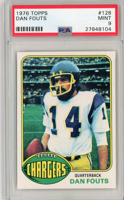 Graded 1976 Topps Dan Fouts #128 Football Card PSA 9 Mint
