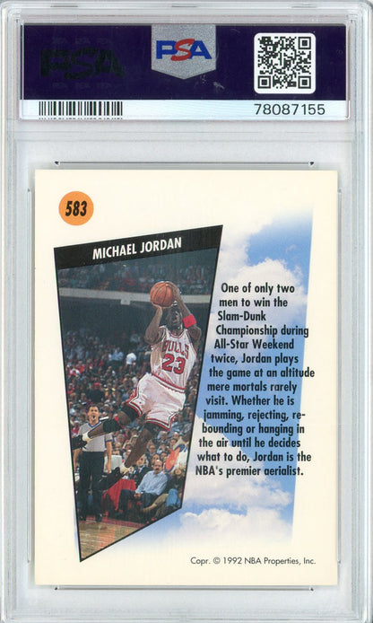 Graded 1991 Skybox Michael Jordan #583 Basketball Card PSA 9 Mint