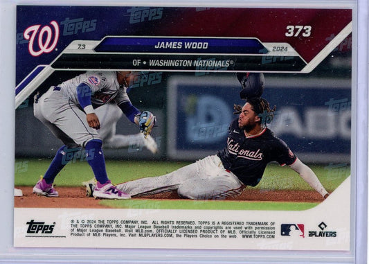 2024 Topps Now James Wood #373 Purple #/25 Rookie RC Baseball Card