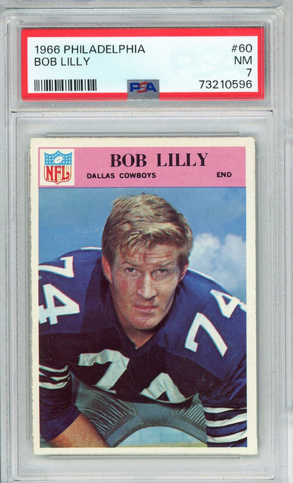 Graded 1966 Philadelphia Bob Lilly #60 Football Card PSA 7 Near Mint