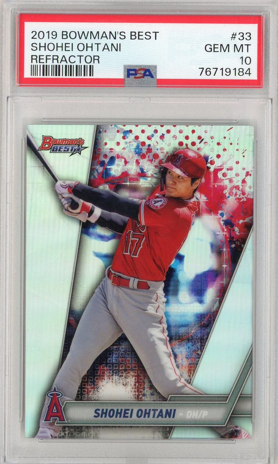 Graded 2019 Bowman's Best Shohei Ohtani #33 Refractor Baseball Card PSA 10 Gem Mint