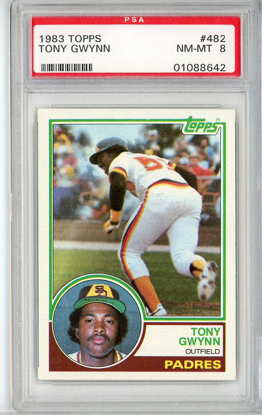 Graded 1983 Topps Tony Gwynn #482 Rookie RC Baseball Card PSA 8 NM-MT