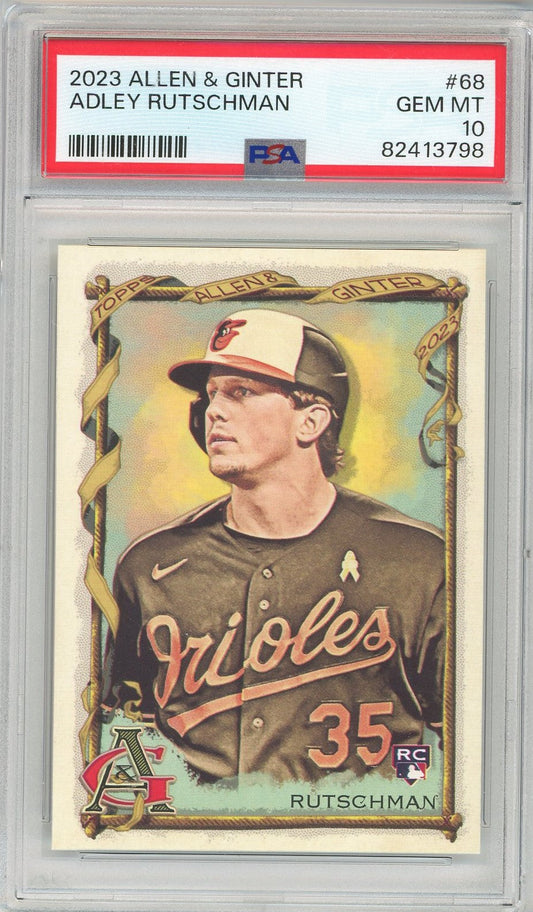 Graded 2023 Topps Allen & Ginter Adley Rutschman #68 Rookie RC Baseball Card PSA 10 Gem Mint