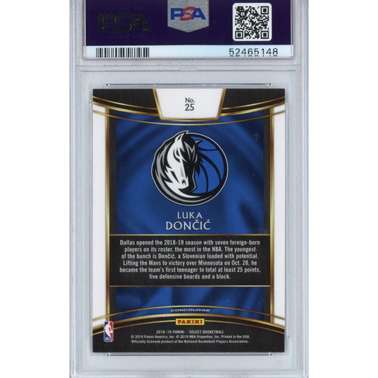 Graded 2018-19 Panini Select Luka Doncic #25 Rookie RC Basketball Card PSA 10 Gem Mint