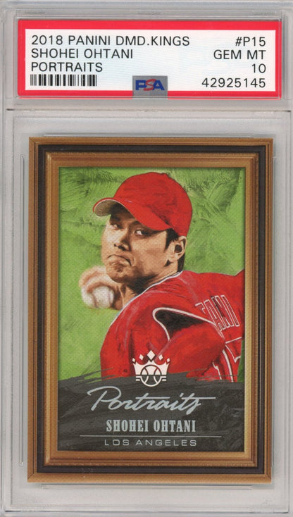 Graded 2018 Panini Diamond Kings Shohei Ohtani #P15 Portraits Rookie RC Baseball Card PSA 10 Gem Mint