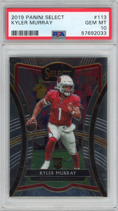 Graded 2019 Panini Select Kyler Murray #113 Rookie RC Football Card PSA 10 Gem Mint